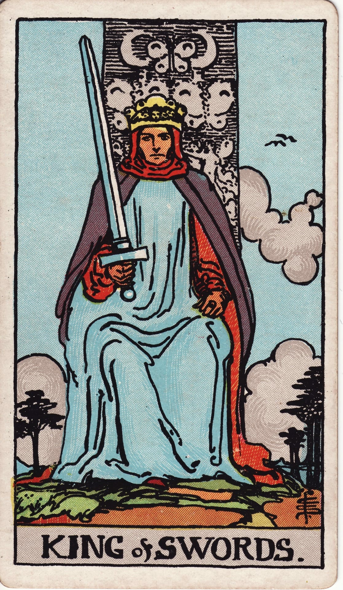 Rey de Espadas tarot card - Arcanos menores - autoridad mental, verdad, disciplina